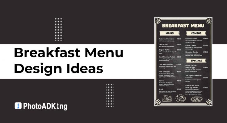 Breakfast menu design ideas