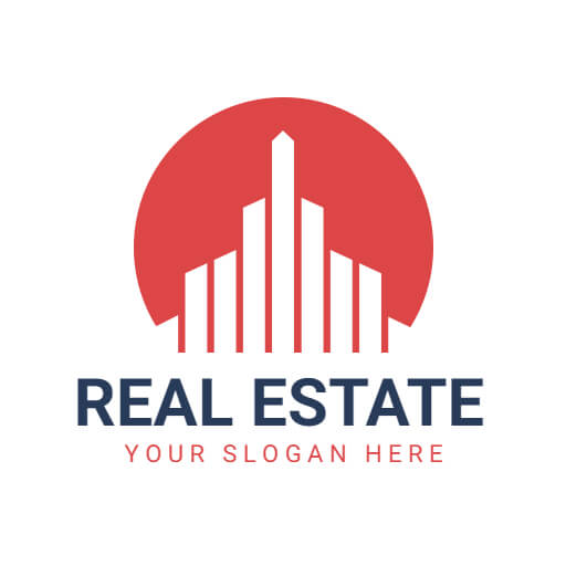 Real estate round logo example