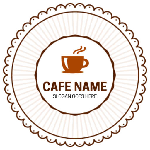 Cafe shop circle logo example
