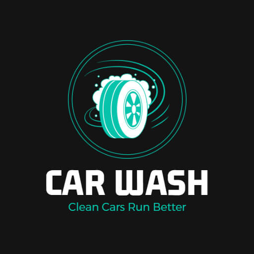 Car wash circle logo example