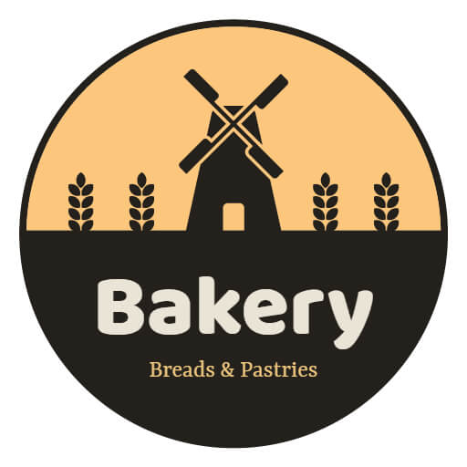 Bakery round logo example