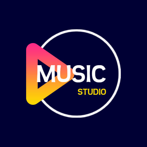 Music round logo example