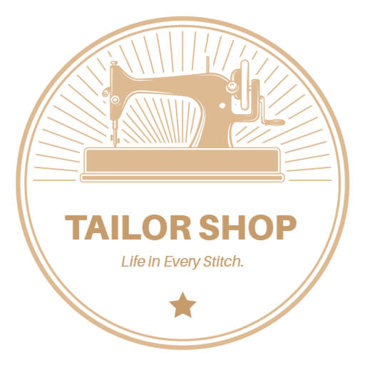 Tailor shop round logo example