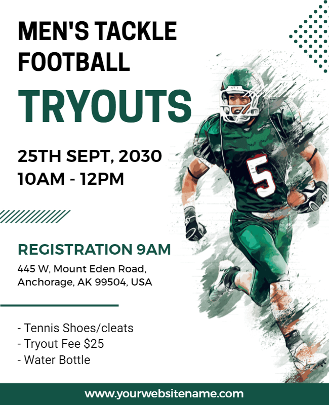 Tryout Football Flyers