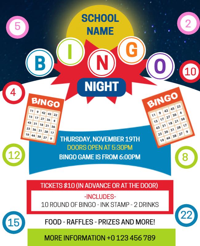 School Bingo Night Flyer