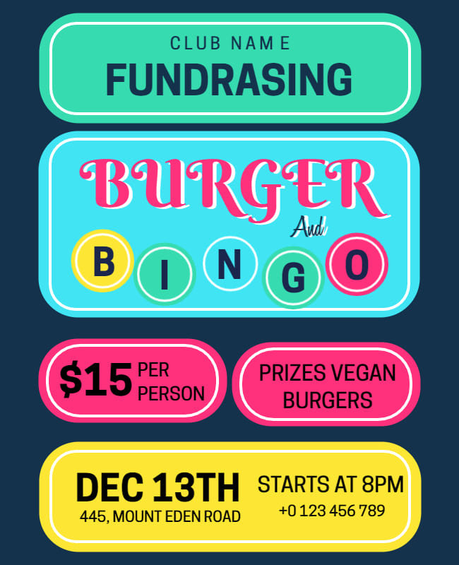 Fundraiser Bingo Flyer