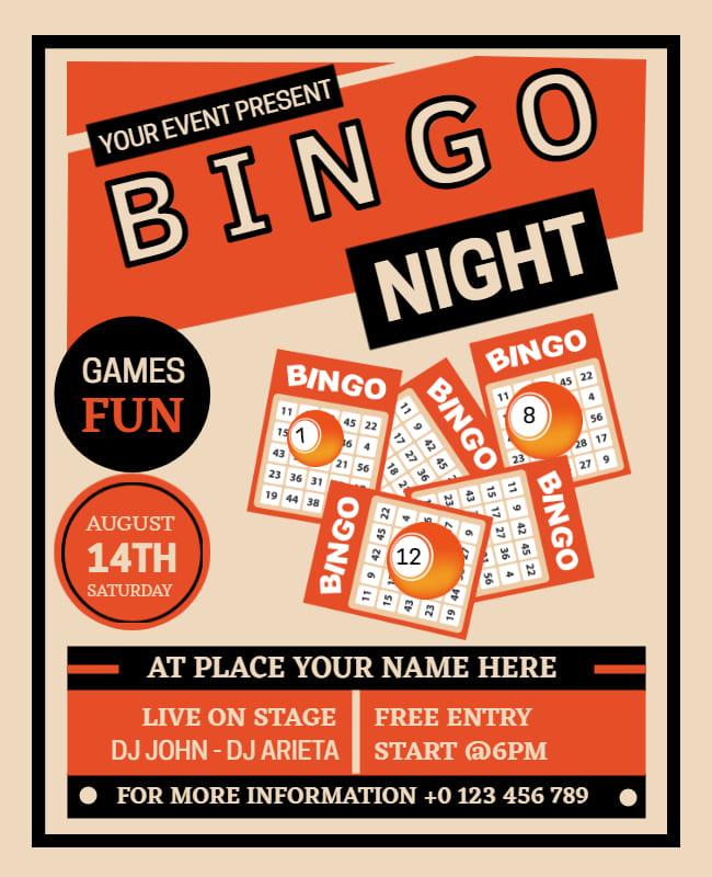 Elegant Bingo Night Flyer