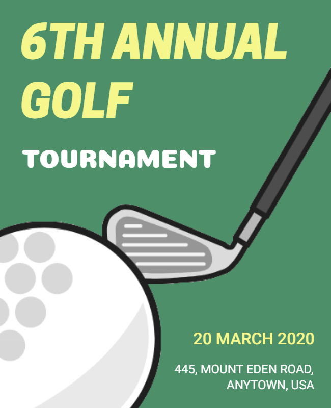 6th annual golf tournament flyer