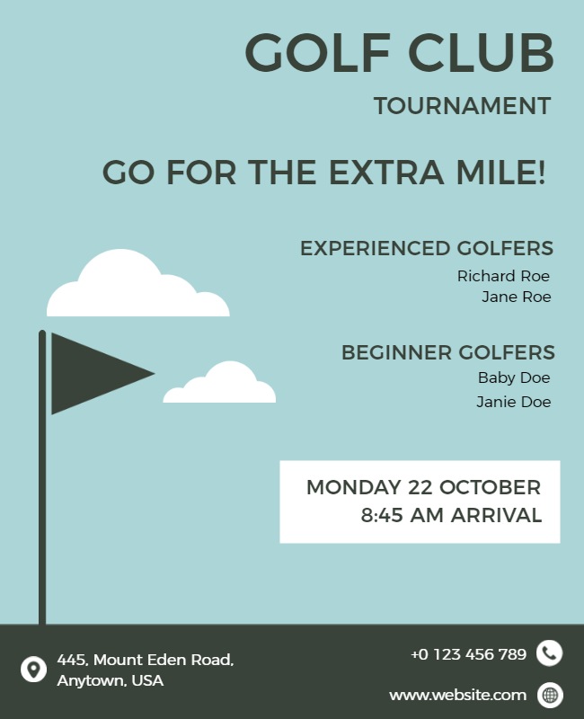simple golf flyer example