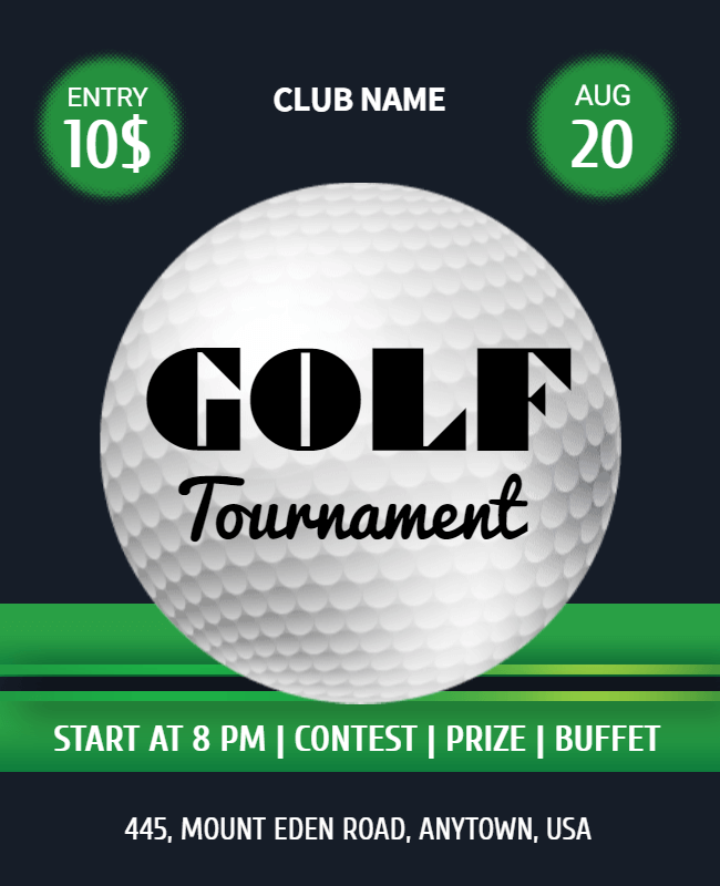 simple golf tournament flyer