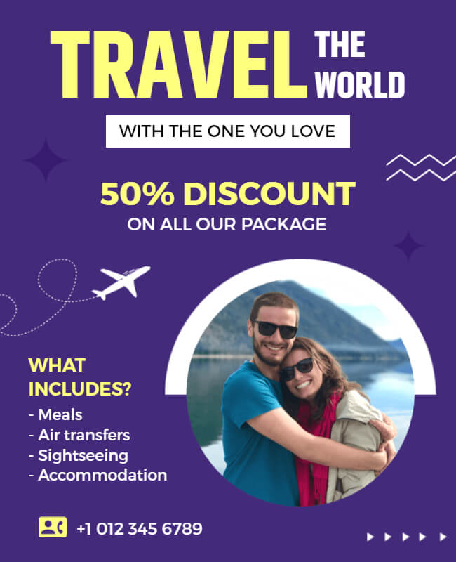 Geometric Travel Discount Flyer