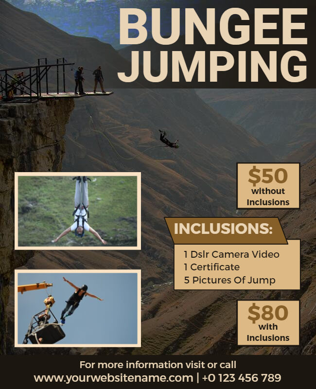 Bungee Jumping Travel Flyer