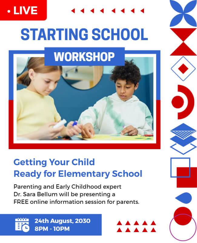 Starting School Workshop Flyer