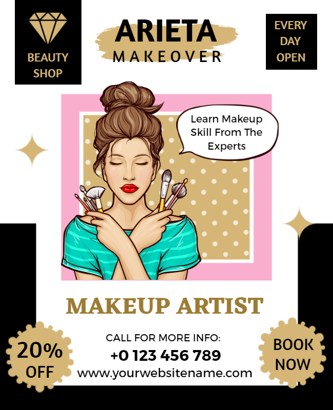 offer discount in makeup flyer
