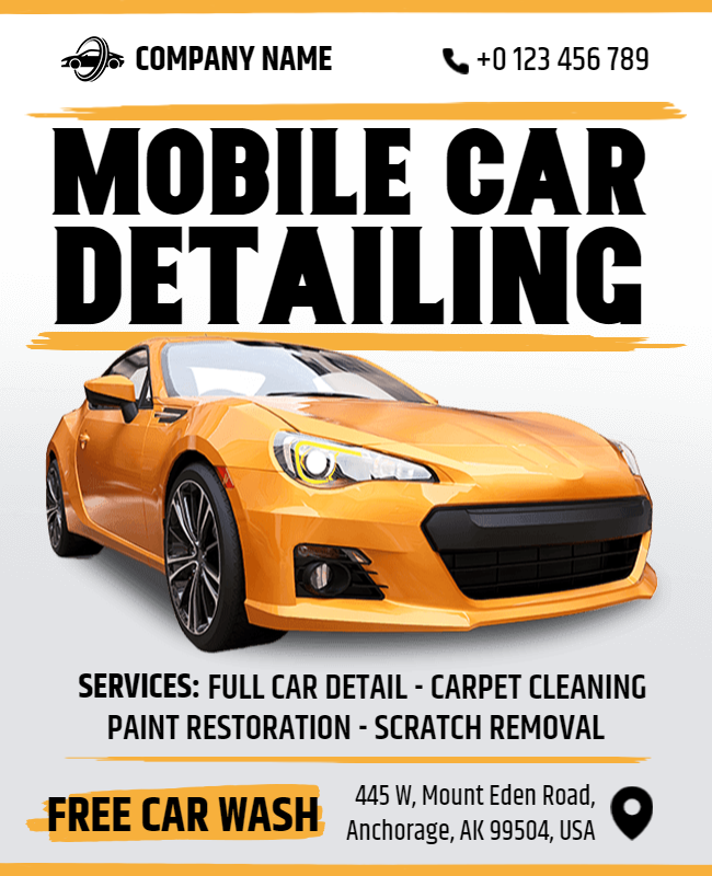 highlight services in car flyer