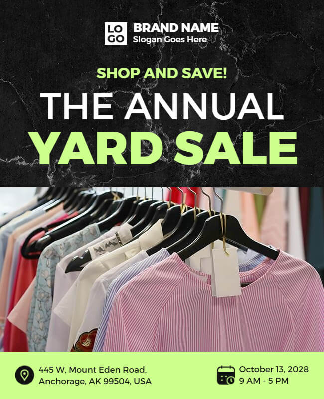 Clothing Annual Yard Sale Flyer