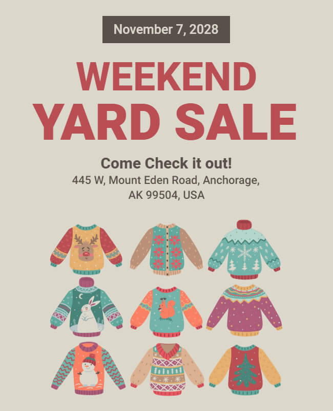Weekend Yard Sale Flyer