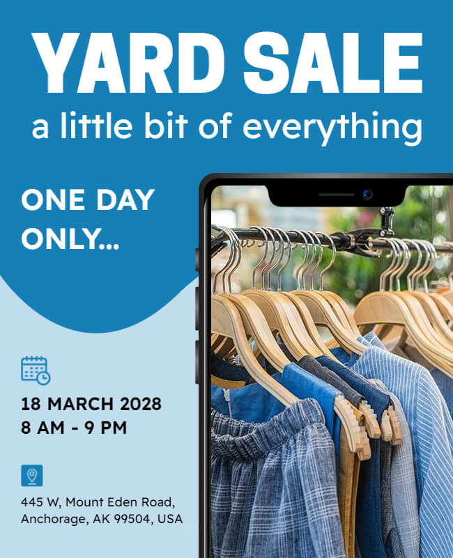 One Day Yard Sale Flyer