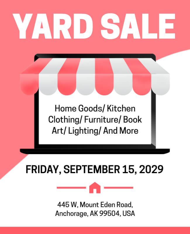 Use Bold Text in Yard Sale Flyer