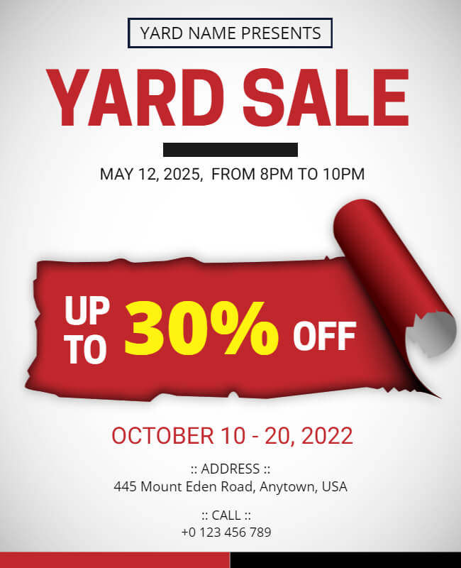 Special Offer in Yard Sale Flyer