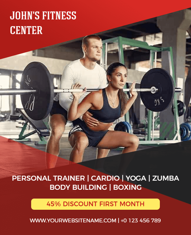 use photography in personal training flyer ideas