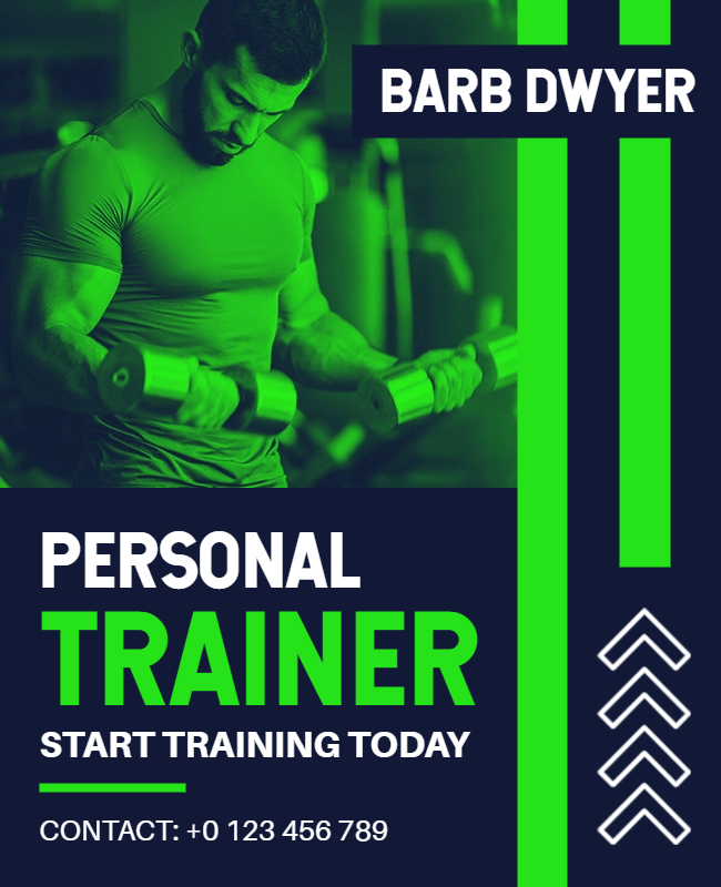 implement gradient in personal training flyer