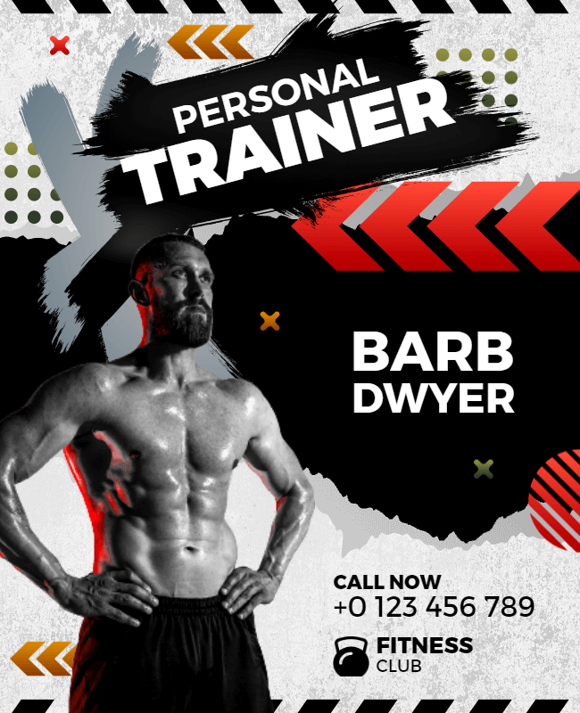 mix it all pattern color in personal training flyer
