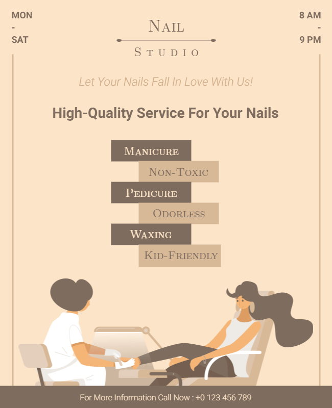 simple and minimalist salon flyer