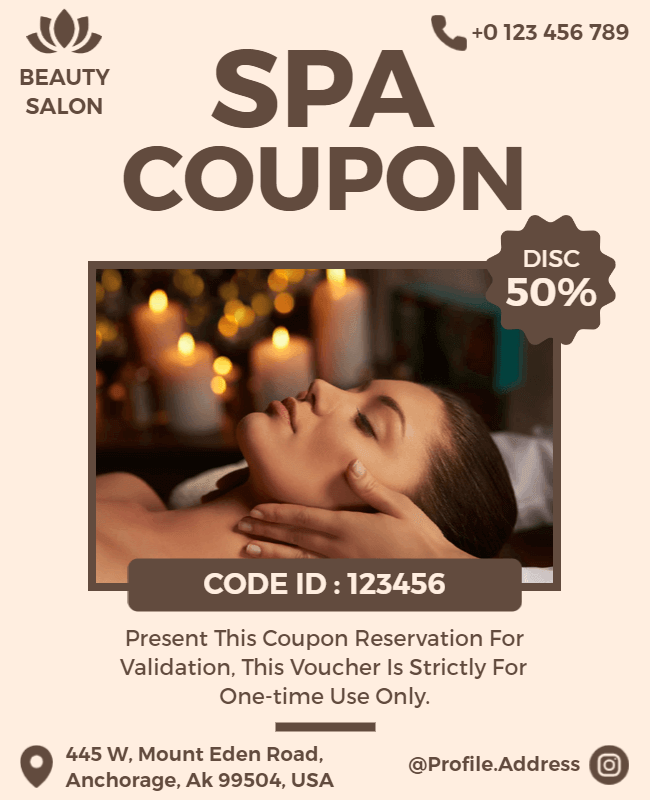 provide spa coupon in flyer