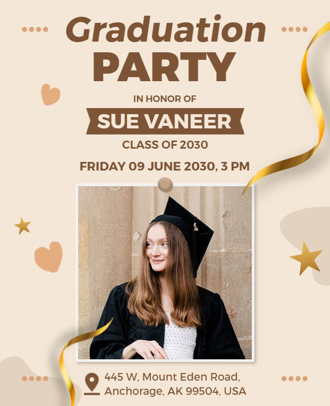 use light color in graduation flyer