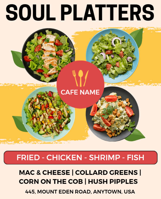add food menu in flyer