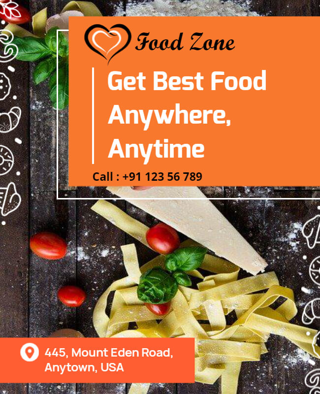 add delivery details in food flyer