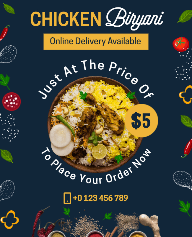 add delivery details in food flyer