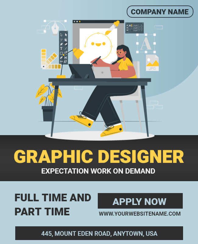 use illustration and graphics in flyer