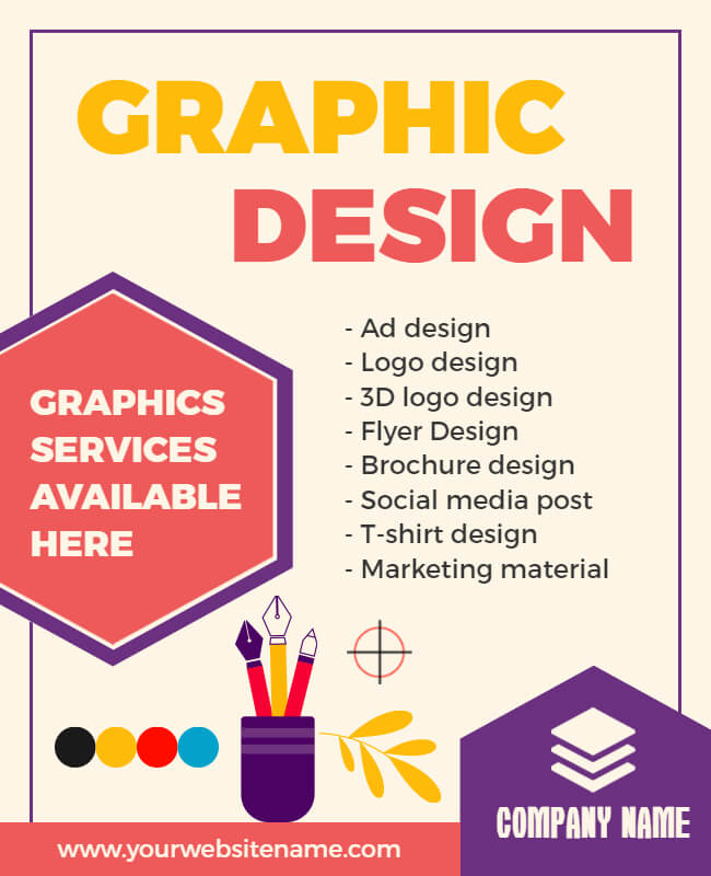 use geometric shapes in flyer