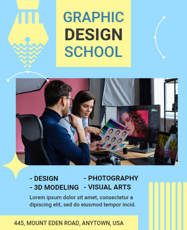 use images in graphic design flyer