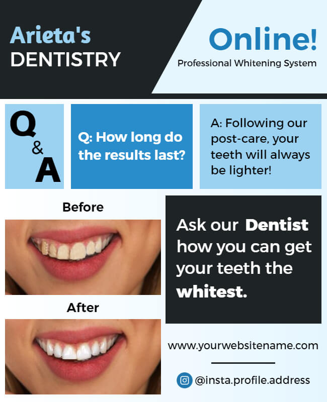 Online Teeth Whitening Session Dental Flyer