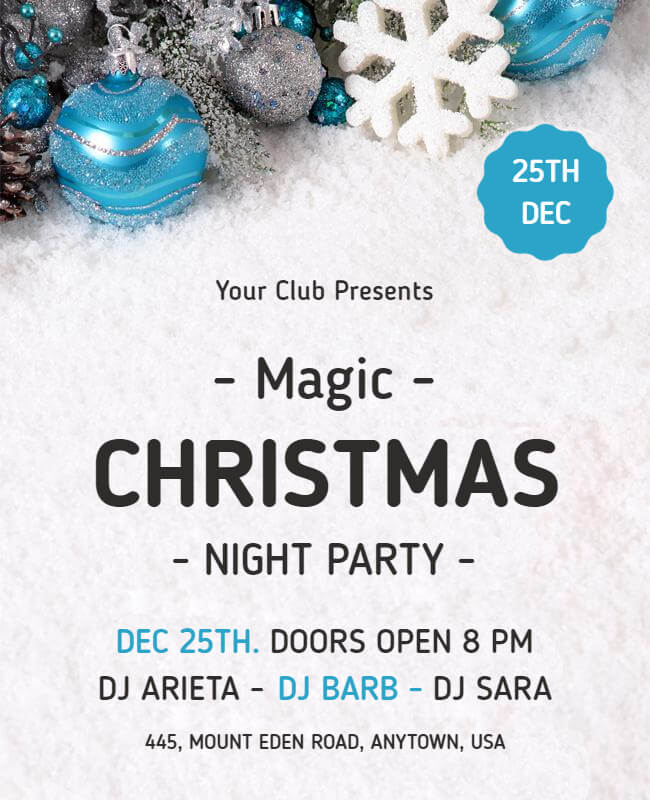 Christmas Night Party Flyer