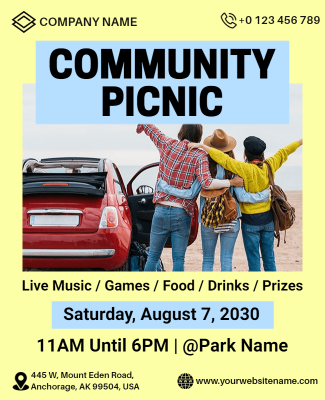 community picnic flyer