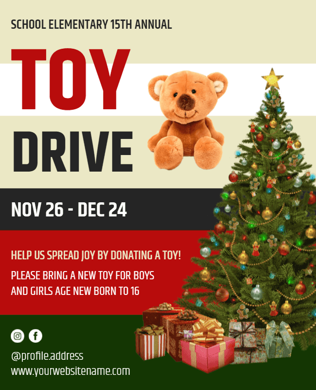 Christmas Toy Drive Flyer