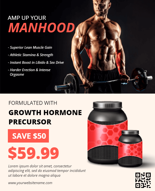 fitness suppliment product flyer