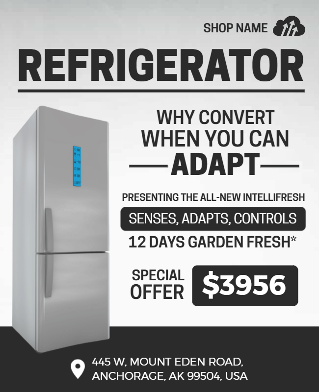 refrigerator product flyer