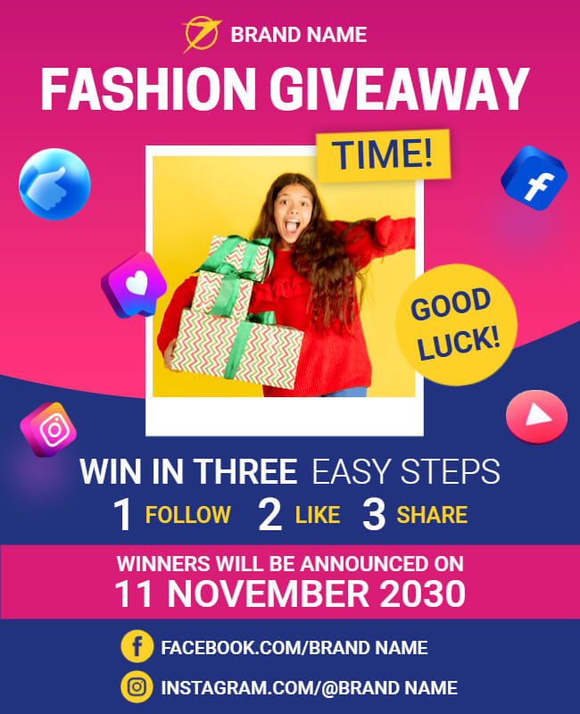 Fashion Giveaway Flyer