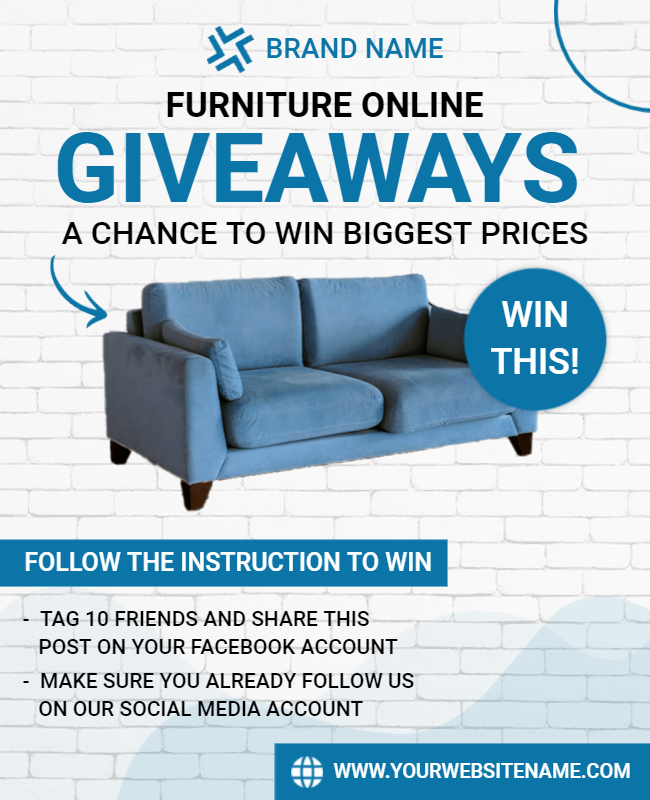 Furniture Online Giveaway Flyer