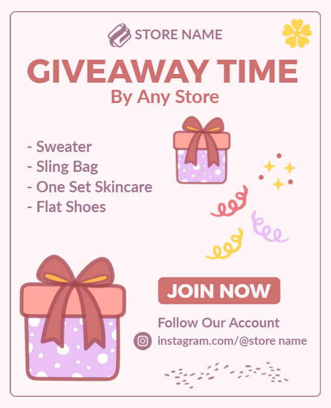 Any Store Giveaway Flyer