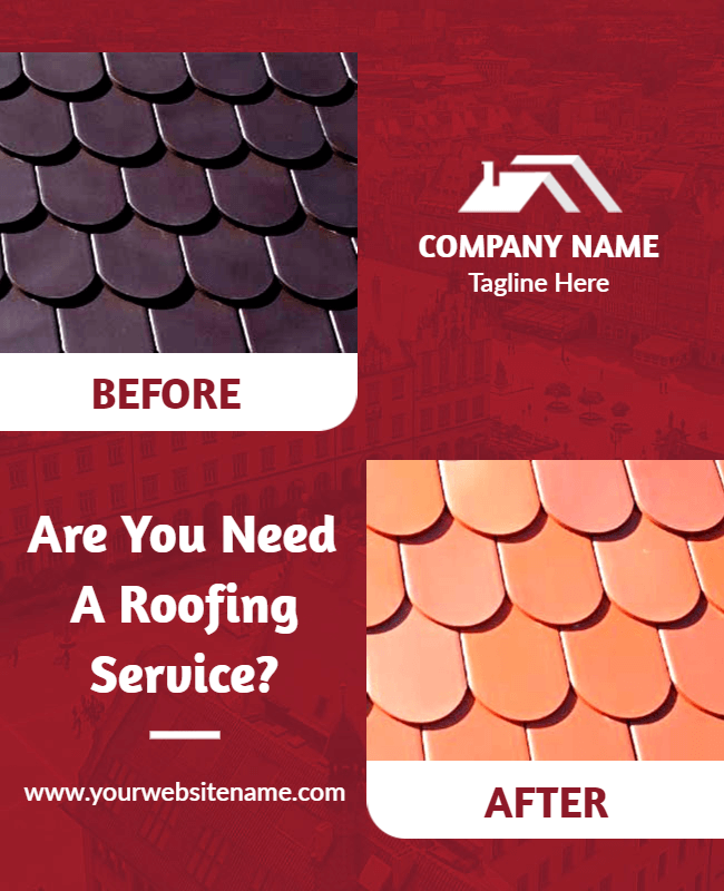 Before After Roofing Flyer
