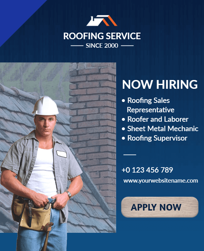 Roofing Flyer With a Big Photo
