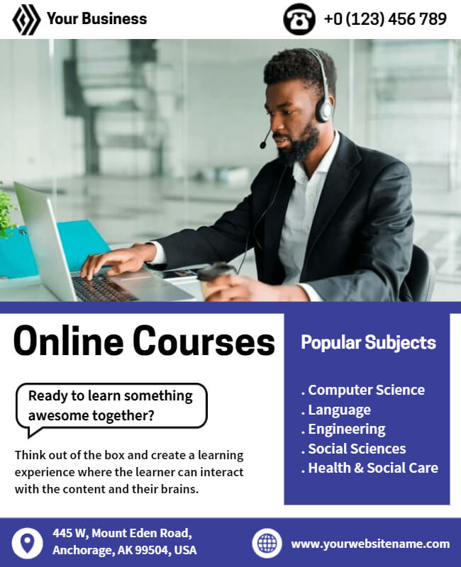 highlight benefits in course flyer 