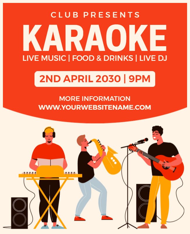 illustration Karaoke Flyer