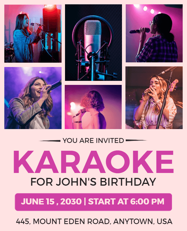 collage  Karaoke Flyer